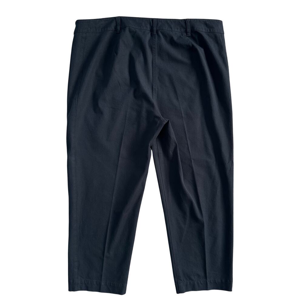 Eileen Fisher Black Cropped Sz Medium Straight Dress Pant Jean Capsule High Rise - Picture 5 of 7